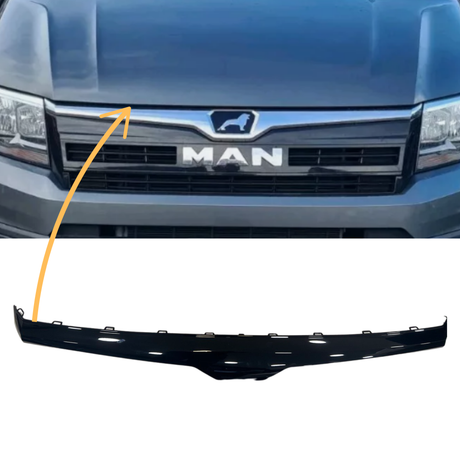 Für MAN TGE Kühlergrillblende ohne Emblem – Schwarz glänzend | Premium-Frontgrill-Upgrade für TGE Van