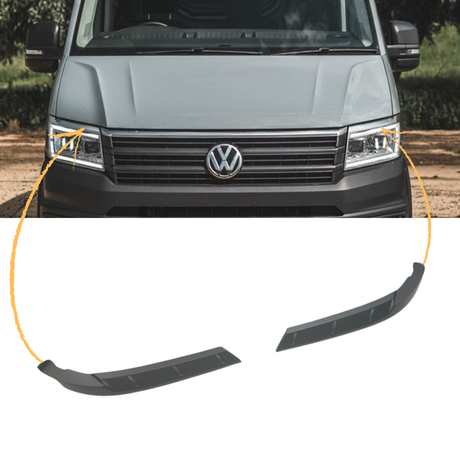 Für neue VW Crafter Scheinwerfer Augenbrauenverkleidung – Hammerite - Van Styling Accessory by Van-X