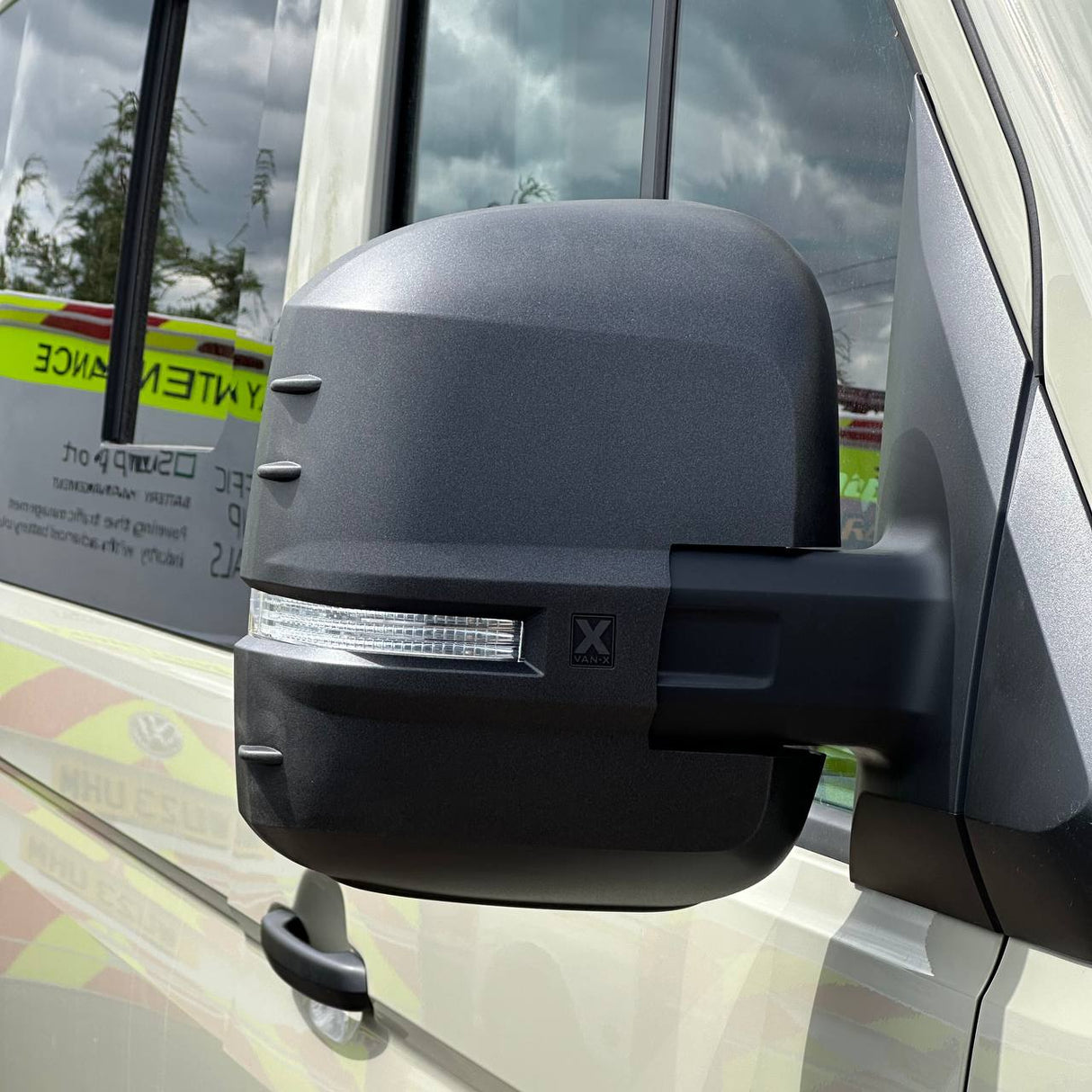 Für VW Crafter New Shape Spiegelabdeckungen – 2er-Set – Hammerite | Van-X