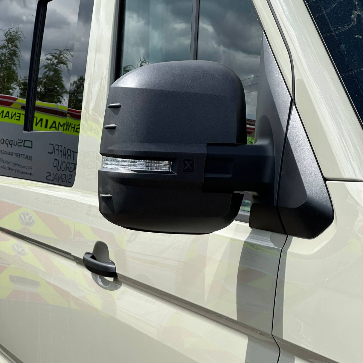 Für VW Crafter New Shape Spiegelabdeckungen – 2er-Set – Hammerite | Van-X