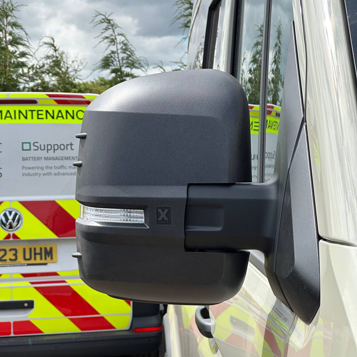 Für VW Crafter New Shape Spiegelabdeckungen – 2er-Set – Hammerite | Van-X