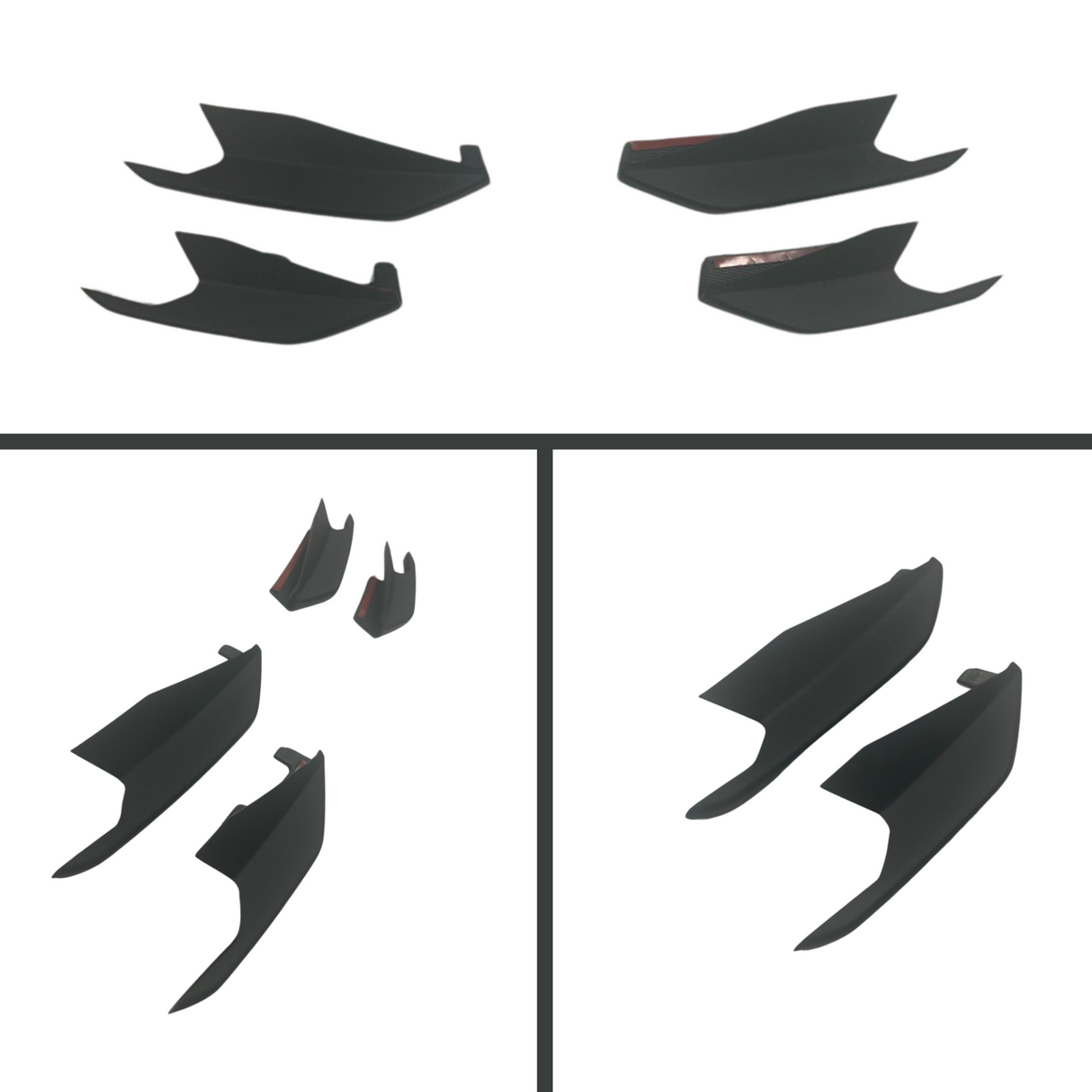 Für VW T6.1 Kühlergrill Seitenklappen - Strukturiertes Finish (4er Set) | Van-X Styling-Update für Volkswagen T6.1