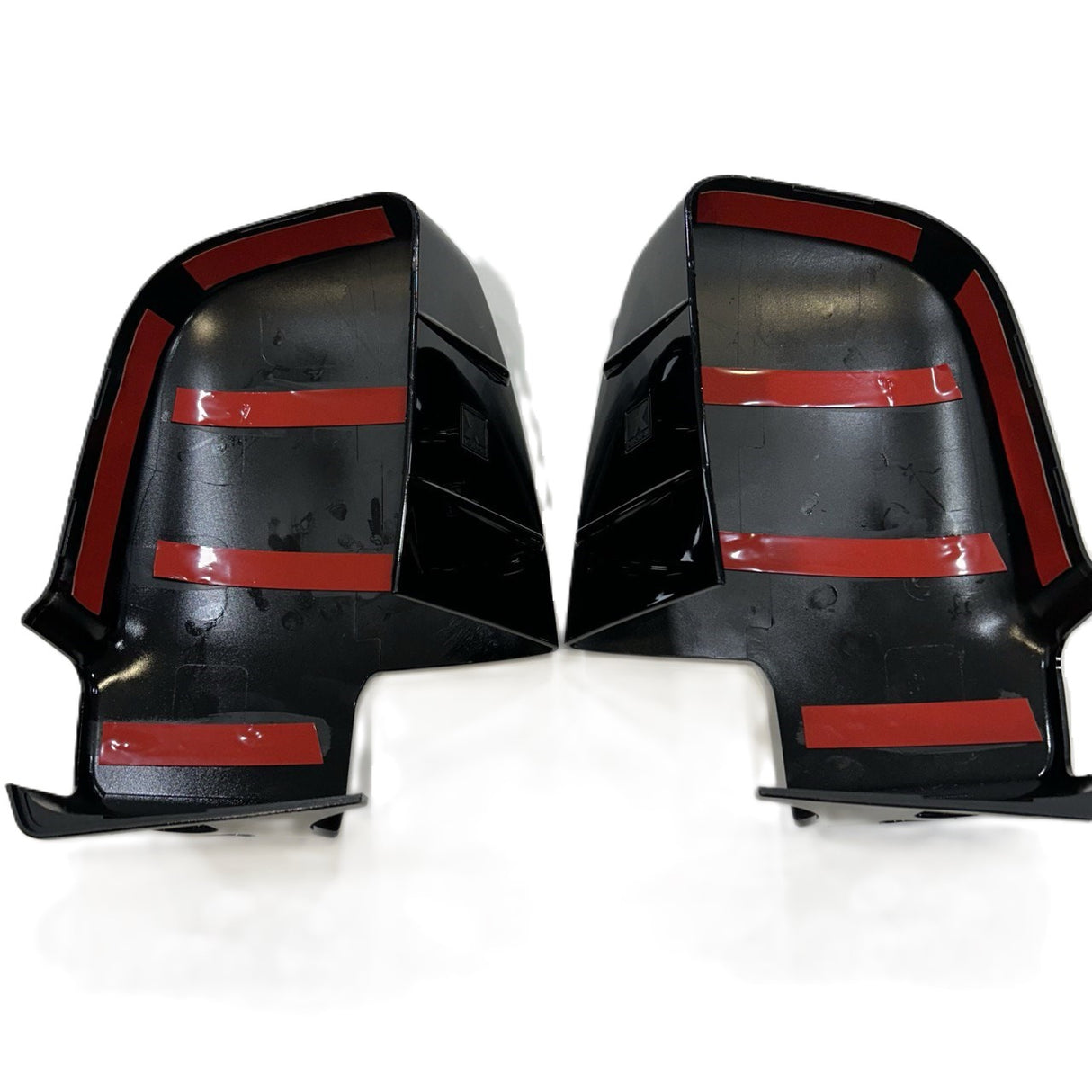 Für Mercedes Sprinter 907 Außenspiegelabdeckungen mit Blinker - Schwarz glänzend (2er Set) - Ersatzkappen für 907 Modelle