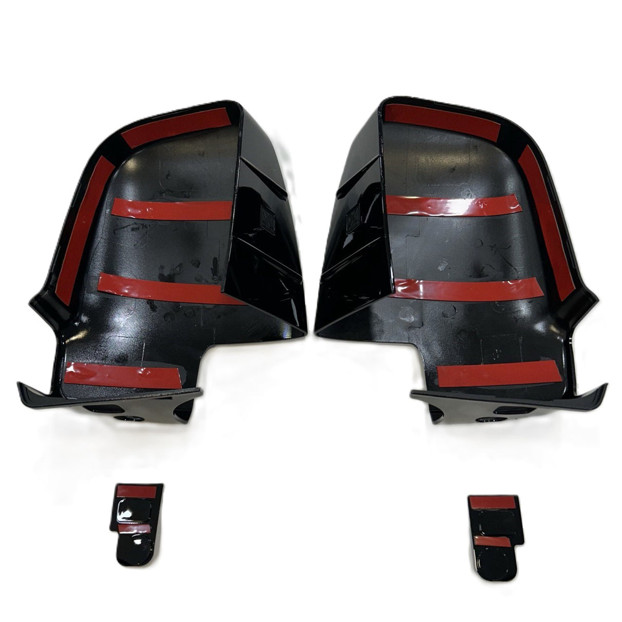 Für Mercedes Sprinter 907 Außenspiegelabdeckungen mit Blinker - Schwarz glänzend (2er Set) - Ersatzkappen für 907 Modelle