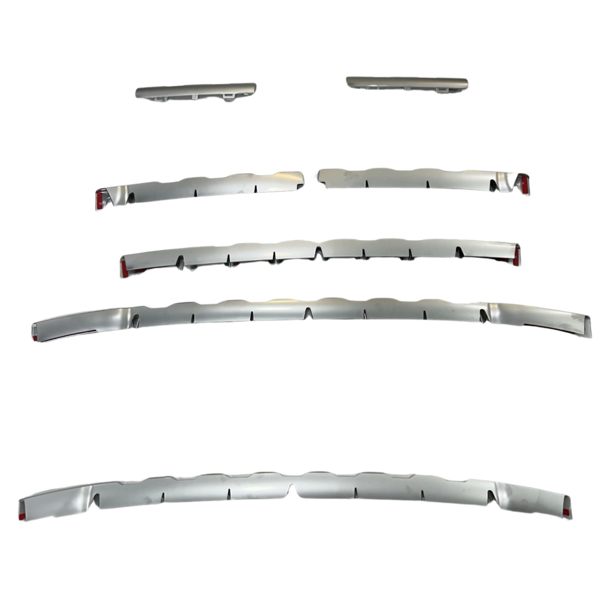 Für Ford Transit Custom Matt Chrome Frontgrill-Verkleidungen (7 Stück) - MK1 (2012-2018) - Fertig zum Einbauen