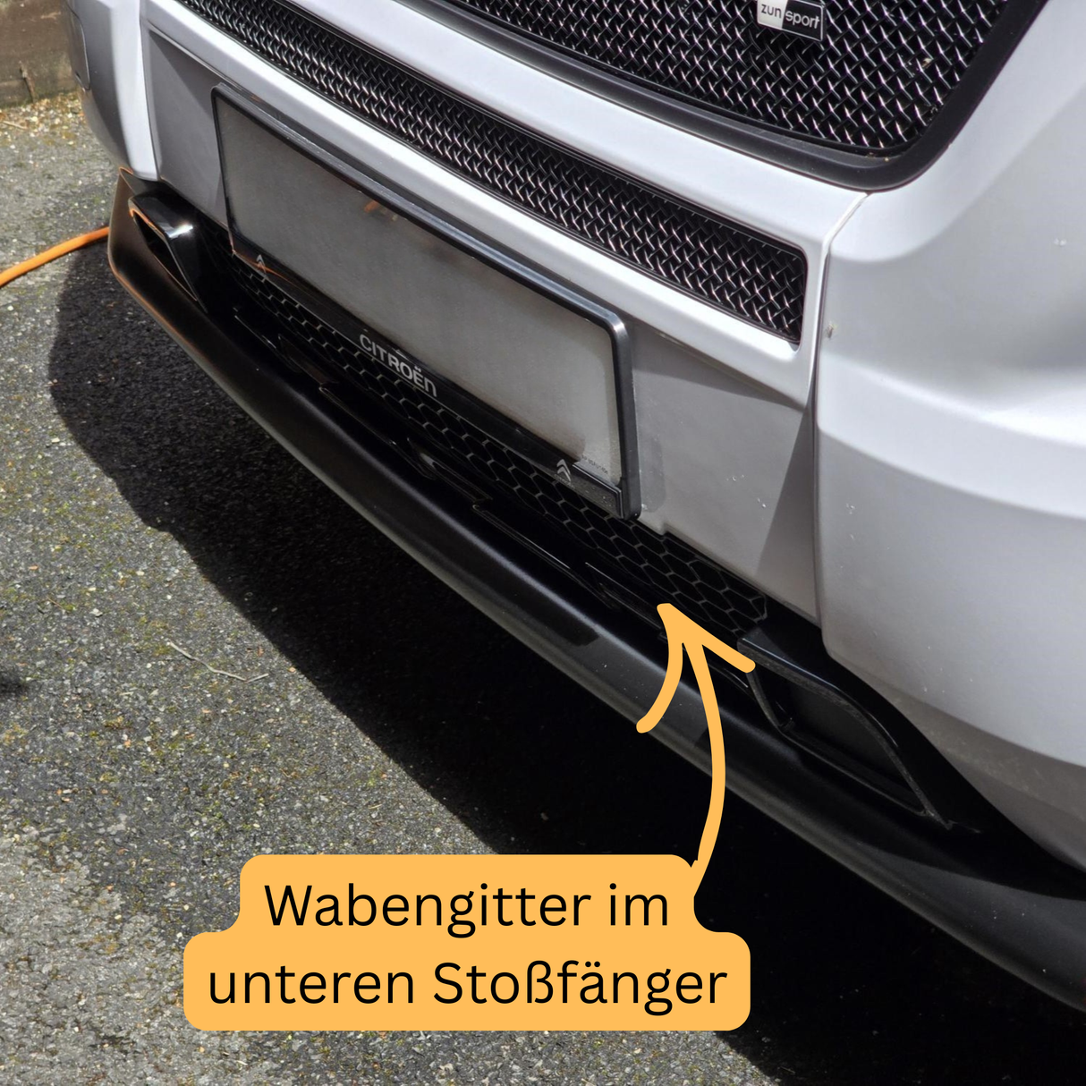 Peugeot Boxer unterer Stoßstangen-Waben-Kühlergrill - Glänzend Schwarz