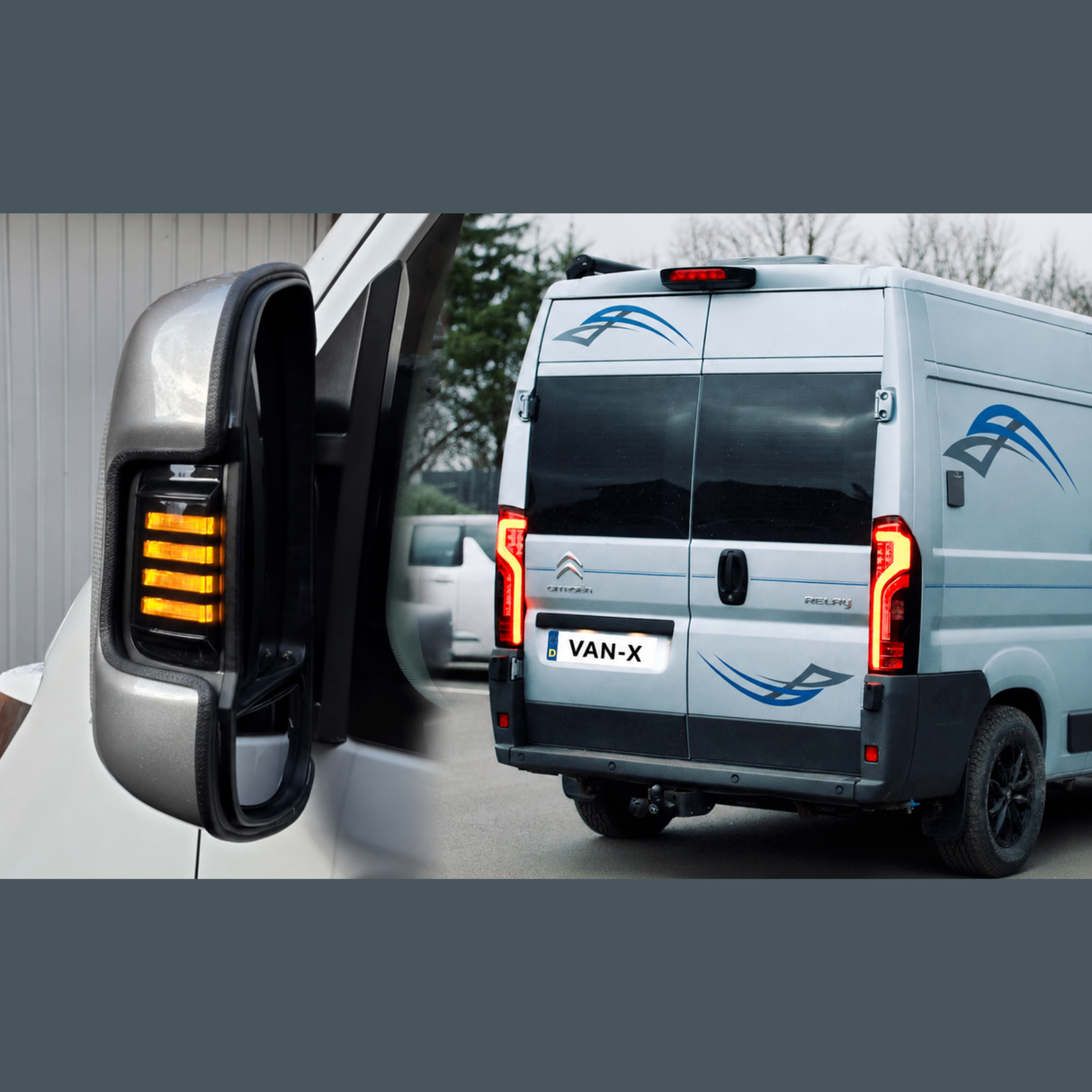 Für Citroen Jumper Voll-LED-Rücklicht Cluster, Rücklicht, Rücklichteinheit, Ersatz-Rauchlicht, Van-X, NEU