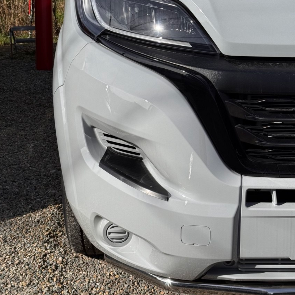 Für Fiat Ducato Frontstoßstange Fußplattenschutz – Schwarz, 2er Set | Van-X