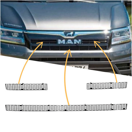 Für MAN TGE Kühlergrill Wabeneinsätze | Individuelles Upgrade des Van-Kühlergrills – Van-X