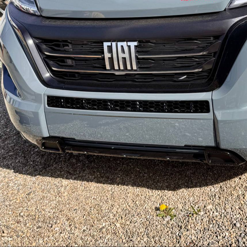 Fiat Ducato Stoßfänger Wabengitter ohne Parksensoren – Glänzend Schwarz