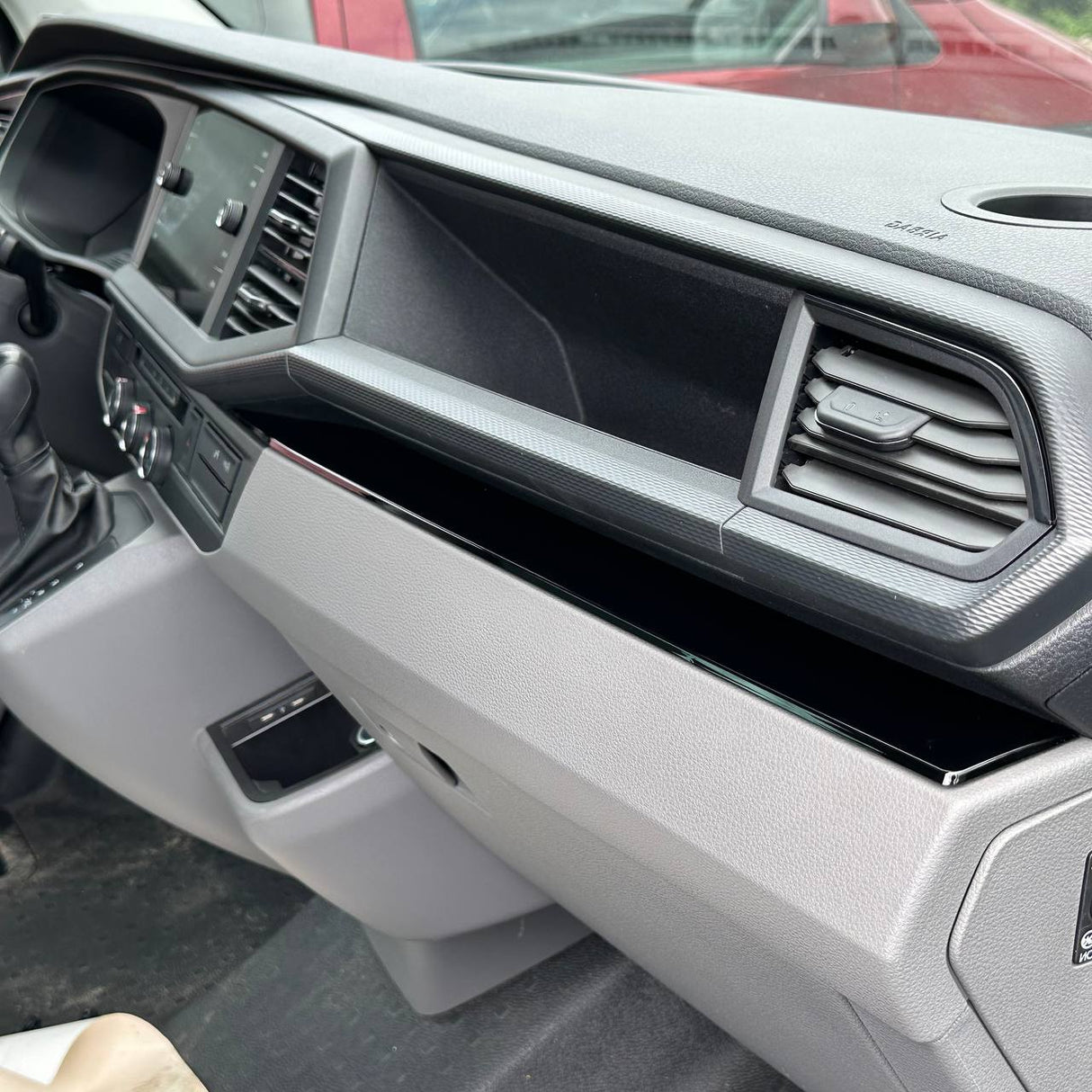 Für VW T6.1 Transporter Armaturenbrett Upgrade Van-X – Premium 4-teiliges glänzend schwarzes unteres Armaturenbrett und Türkartenset