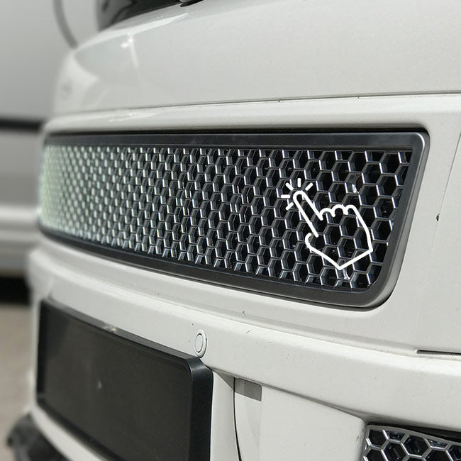 Für VW T5.1 Front Mesh Honeycomb Stoßstange (Matt Chrom)