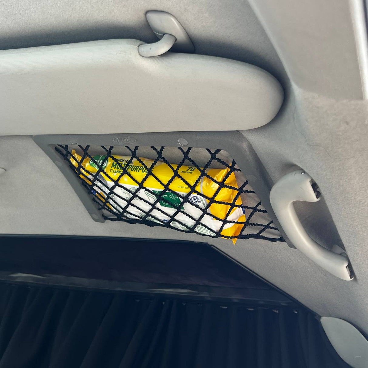 Für VW T5, T5.1, Vorderkabinen-Dachverkleidung, Aufbewahrungsnetz, Bündel, Campervan-Umbautasche (groß + klein)