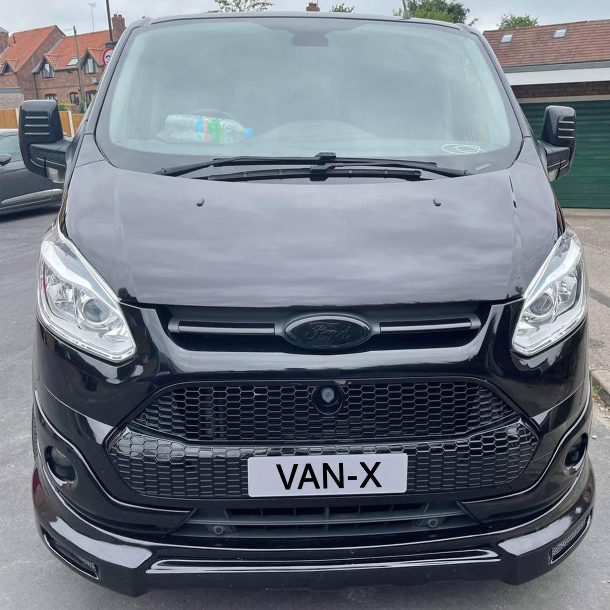 Für Ford Transit Custom Wabengitter Frontgrill – Glanzschwarz Upgrade für MK1 (2012-2018)