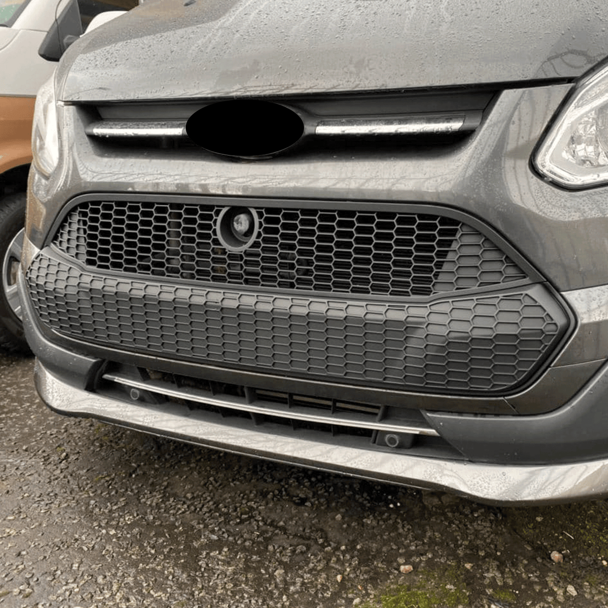 Für Ford Transit Custom Wabengitter Frontgrill – Matt Schwarz Upgrade für MK1 (2012-2018)