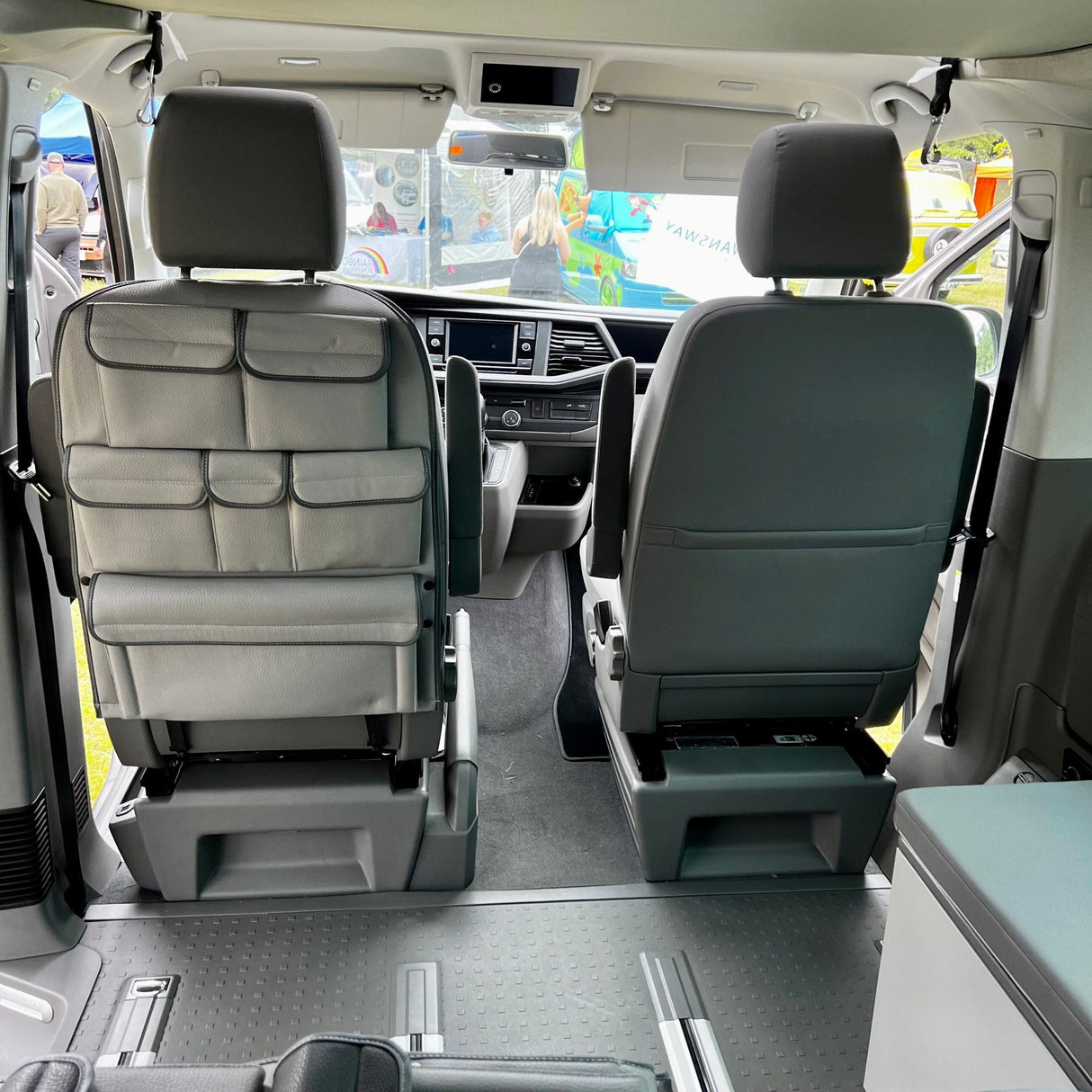 Für VW California Ocean, Coast, Beach Campervan Einzel-/Kapitänssitz, Kunstleder, Rücksitz-Organizer