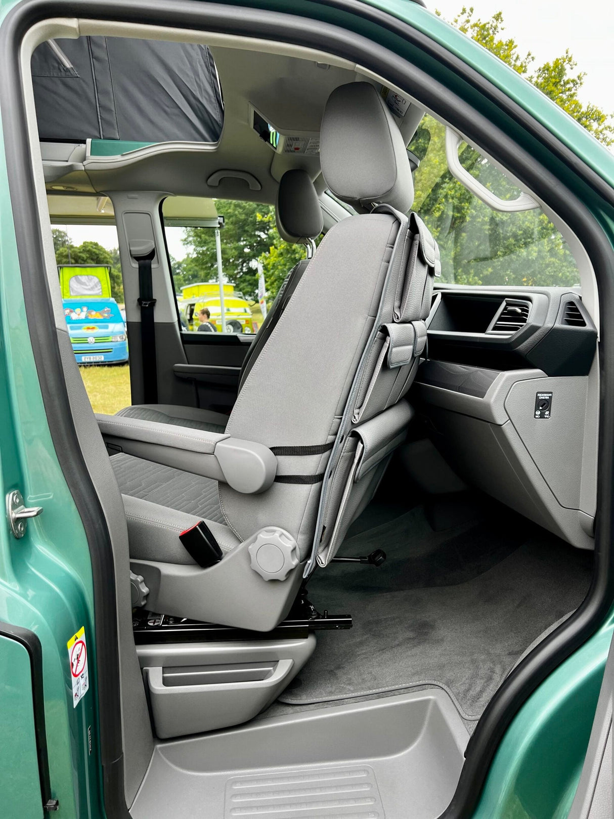 Für VW California Ocean, Coast, Beach Campervan Einzel-/Kapitänssitz, Kunstleder, Rücksitz-Organizer