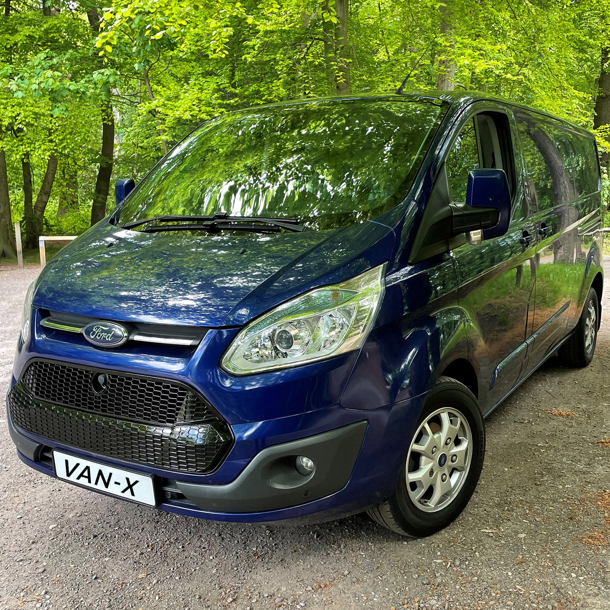 Für Ford Transit Custom Wabengitter Frontgrill – Glanzschwarz Upgrade für MK1 (2012-2018)