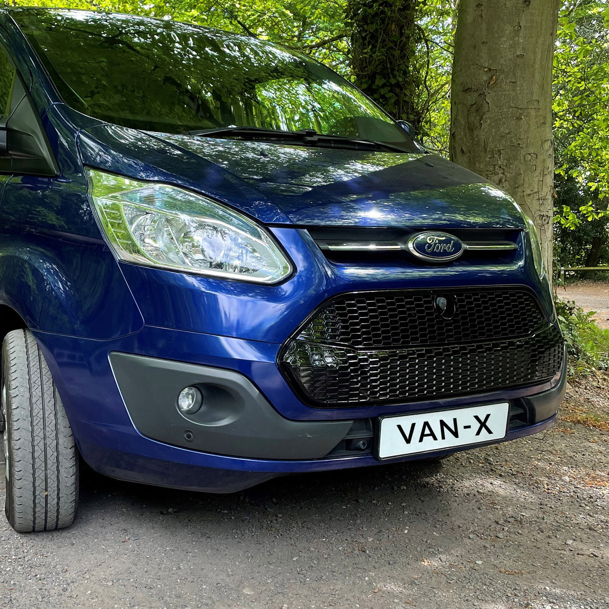 Für Ford Transit Custom Wabengitter Frontgrill – Glanzschwarz Upgrade für MK1 (2012-2018)