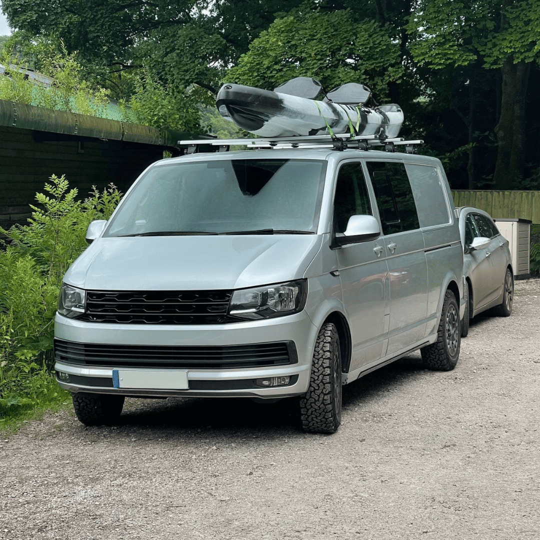 Für VW T6 R-Line Frontgrill (2 in 1) mit und ohne Abzeichen - Schwarz glänzend