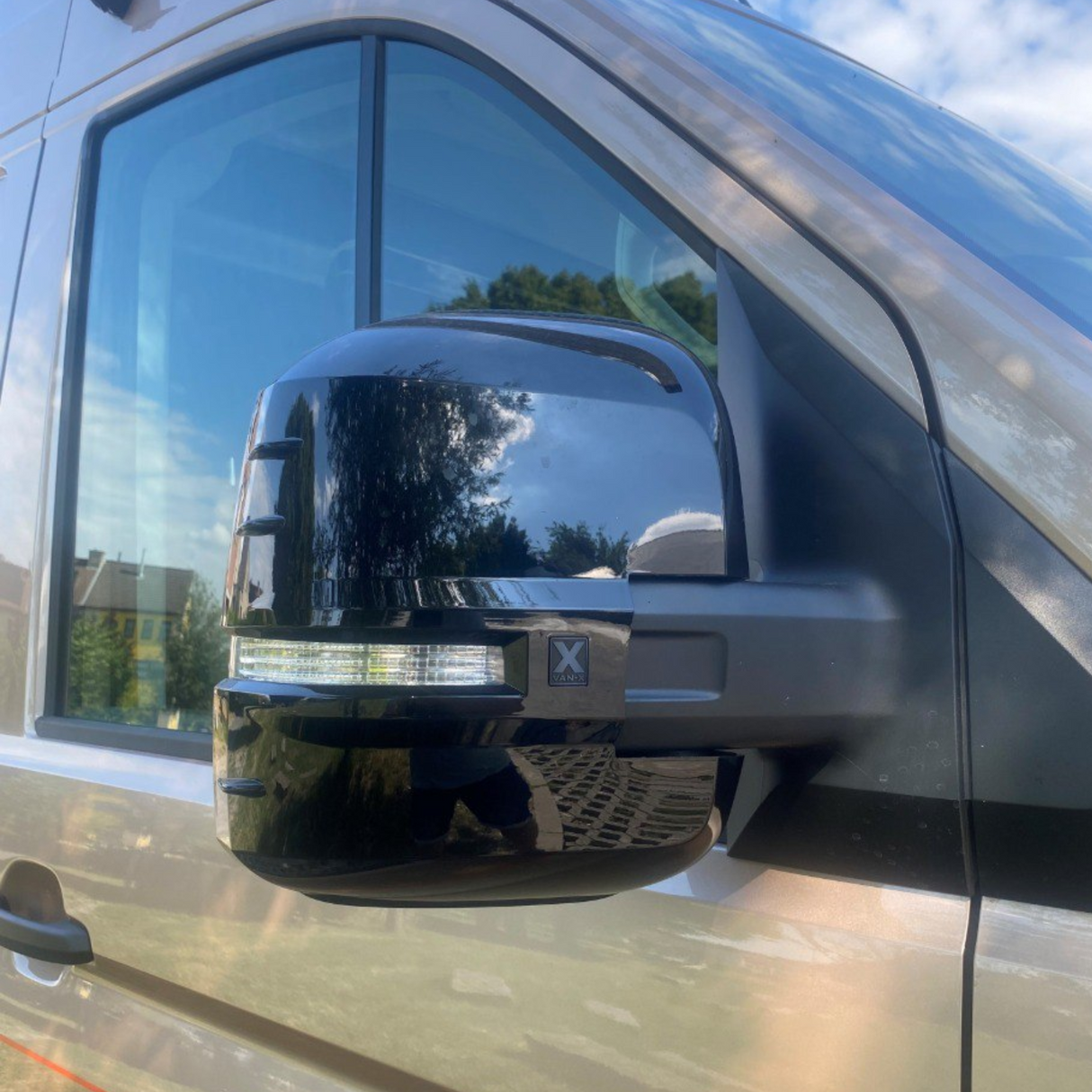 Für VW Crafter New Shape Spiegelabdeckungen – 2er-Set – Glanzschwarz | Van-X