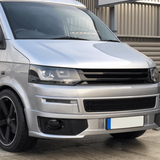 Für VW T5 .1 Honeycomb Sportline Front Spoiler Nebelscheinwerferblenden (Schwarz glänzend)