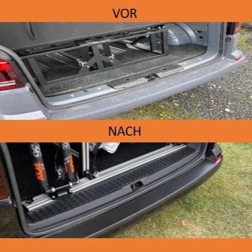 Abdeckung Schlossträger Bodenbelag hinten Klappe für VW T6 Neu, Van-X, V3