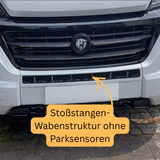 Peugeot Boxer Stoßfänger Wabengitter ohne Parksensoren – Glänzend Schwarz