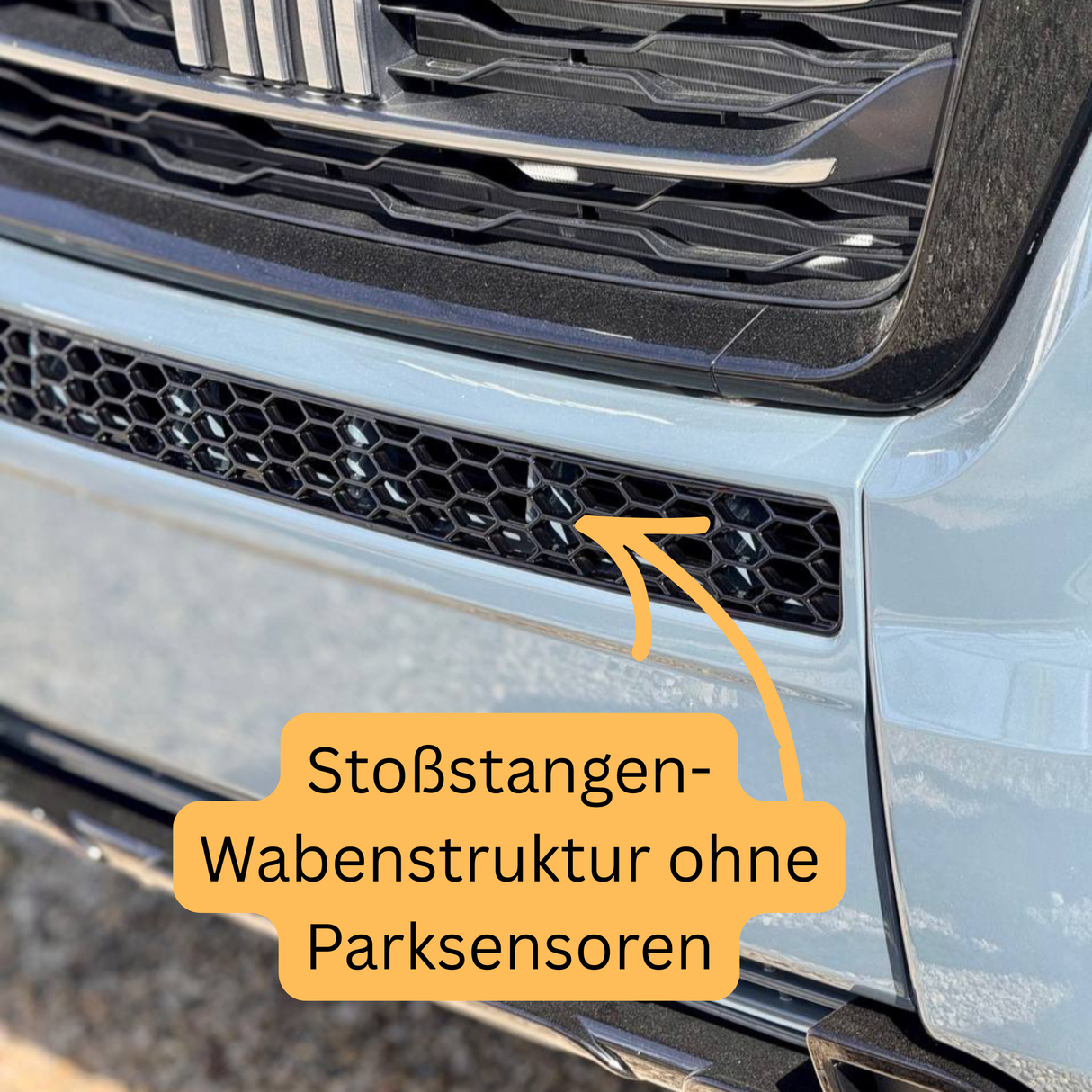 Peugeot Boxer Stoßfänger Wabengitter ohne Parksensoren – Glänzend Schwarz