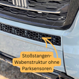 Peugeot Boxer Stoßfänger Wabengitter ohne Parksensoren – Glänzend Schwarz