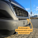Fiat Ducato Stoßfänger Wabengitter ohne Parksensoren – Matt Schwarz