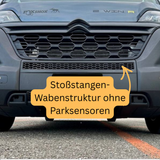 Fiat Ducato Stoßfänger Wabengitter ohne Parksensoren – Matt Schwarz