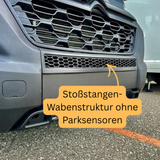 Fiat Ducato Stoßfänger Wabengitter ohne Parksensoren – Matt Schwarz