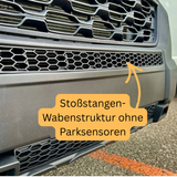 Fiat Ducato Stoßfänger Wabengitter ohne Parksensoren – Matt Schwarz