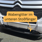 Fiat Ducato unterer Stoßstangen-Waben-Kühlergrill - Glänzend Schwarz