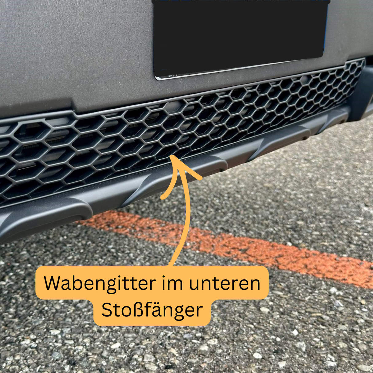 Peugeot Boxer unterer Stoßstangen-Waben-Kühlergrill - Matt Schwarz