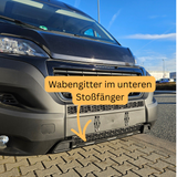 Fiat Ducato unterer Stoßstangen-Waben-Kühlergrill - Matt Schwarz