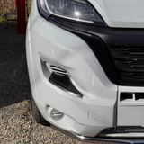 Für Citroën Jumper Stoßstange Trittschutz vorne – Weiß, 2er Set | Langlebiges Fahrzeugzubehör