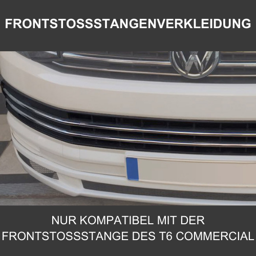 Frontstoßstangenverkleidung für VW T6 Transporter aus Edelstahl