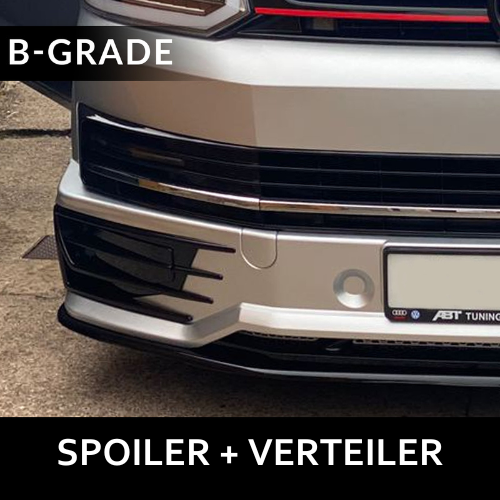 für VW T6 Transporter Wohnmobil Frontspoiler + Splitter (B-Grade) Lackiert und einbaufertig in 3 Farbvarianten.neuestes Upgrade