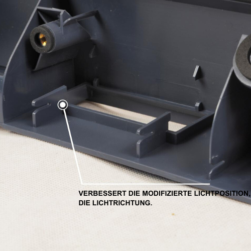 Griffleiste Kennzeichenbeleuchtung - Version Flügeltüren - für VW T5 - T5.1 - Schwarz - Van-X