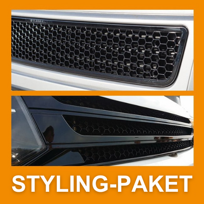 Styling Paket vorn  (2 Stück) Glänzend Schwarz für VW T5