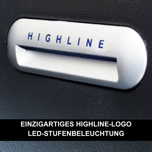 Für VW T5 Transporter Volltreppe mit Highline-Einsätzen Logo