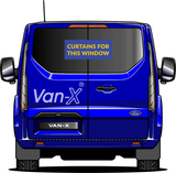 Für Premium-Fenstervorhänge Ford Transit Custom - Schwarz/Schwarz - ERSTELLEN SIE IHR EIGENES BUNDLE! Van-X