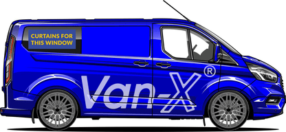 Für Premium-Fenstervorhänge Ford Transit Custom - Schwarz/Schwarz - ERSTELLEN SIE IHR EIGENES BUNDLE! Van-X