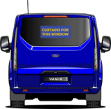 Für Premium-Fenstervorhänge Ford Transit Custom - Schwarz/Grau - ERSTELLEN SIE IHR EIGENES BUNDLE! Van-X