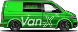 VW T6.1 Transporter Van-Umbau Premium Vorhänge Van-X - Schwarz/Schwarz