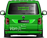 VW T6.1 Transporter Van-Umbau Premium Vorhänge Van-X - Schwarz/Schwarz