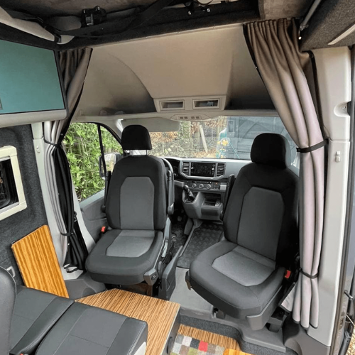 Für VW Crafter Fahrerhaus-Trennvorhang-Set