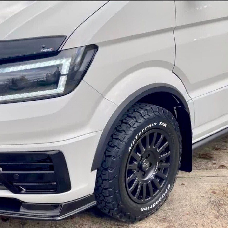 For VW New Crafter / MAN TGE Wheel Arch Trims - Grey Primer 4 Piece Styling Kit | Van-X
